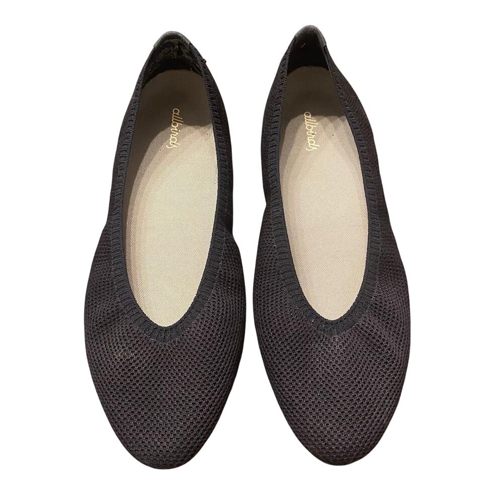 Allbirds Tree Breezers Black Knit Ballet Flats Women’s Size 11 Comfort Travel